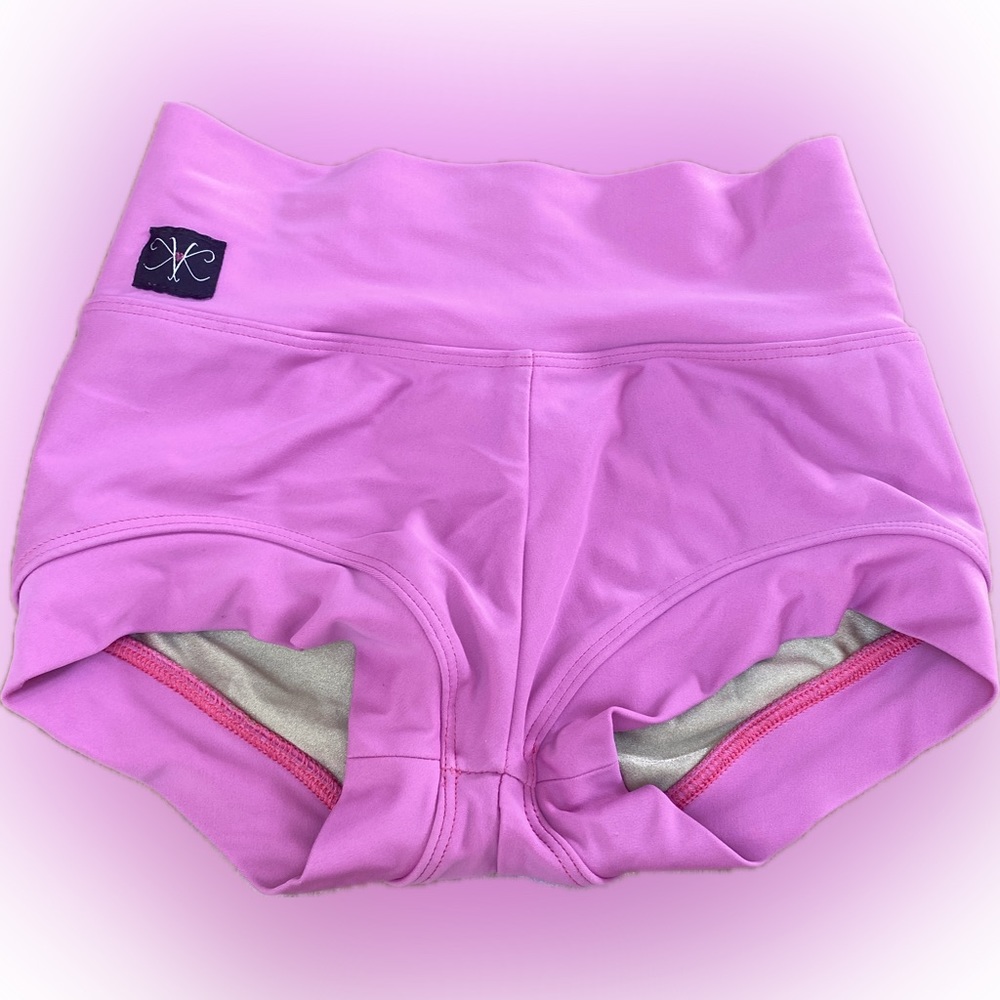 Kandi Kouture Dancewear 
Pink short  shorts